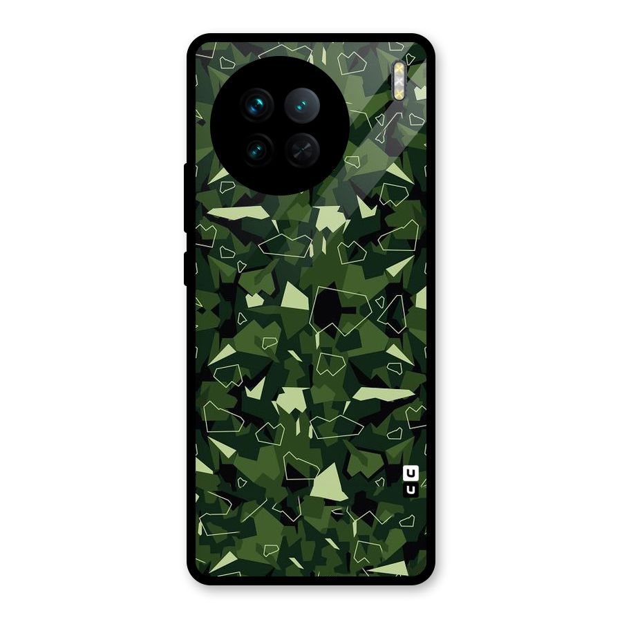 Army Shape Design Glass Back Case for Vivo X90