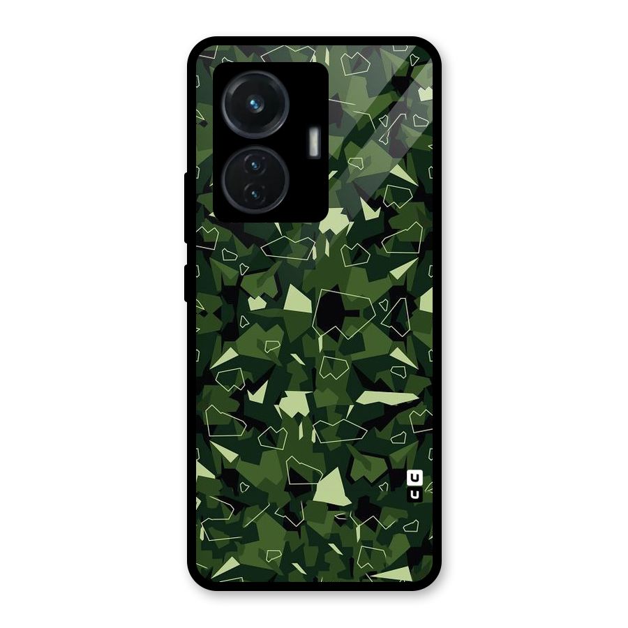 Army Shape Design Glass Back Case for iQOO Z6 44W