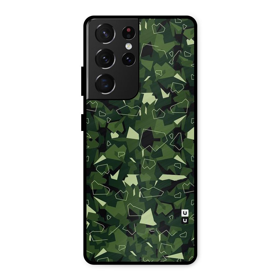 Army Shape Design Metal Back Case for Galaxy S21 Ultra 5G