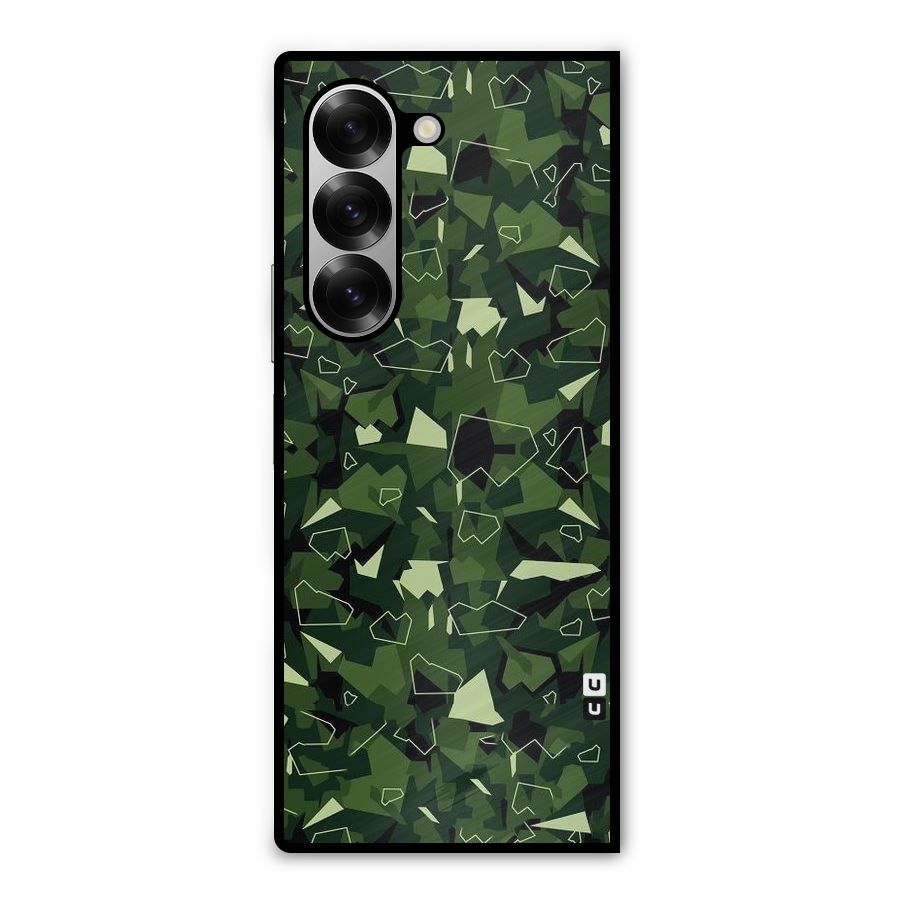 Army Shape Design Metal Back Case for Galaxy Z Fold6