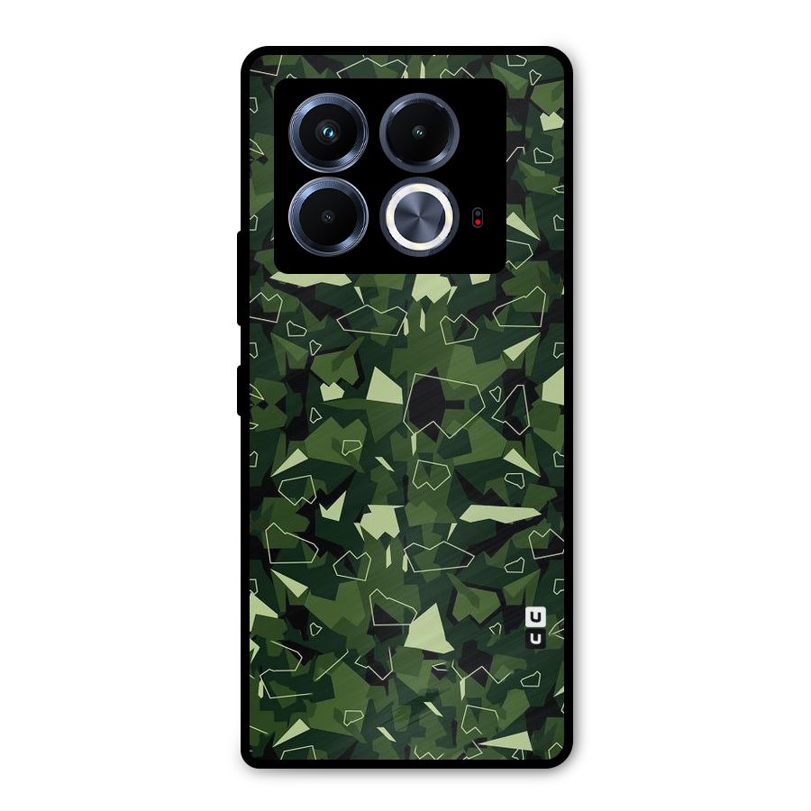 Army Shape Design Metal Back Case for Infinix Note 40 5G