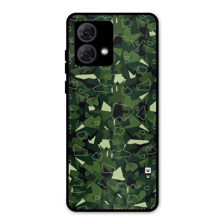 Army Shape Design Metal Back Case for Moto G84