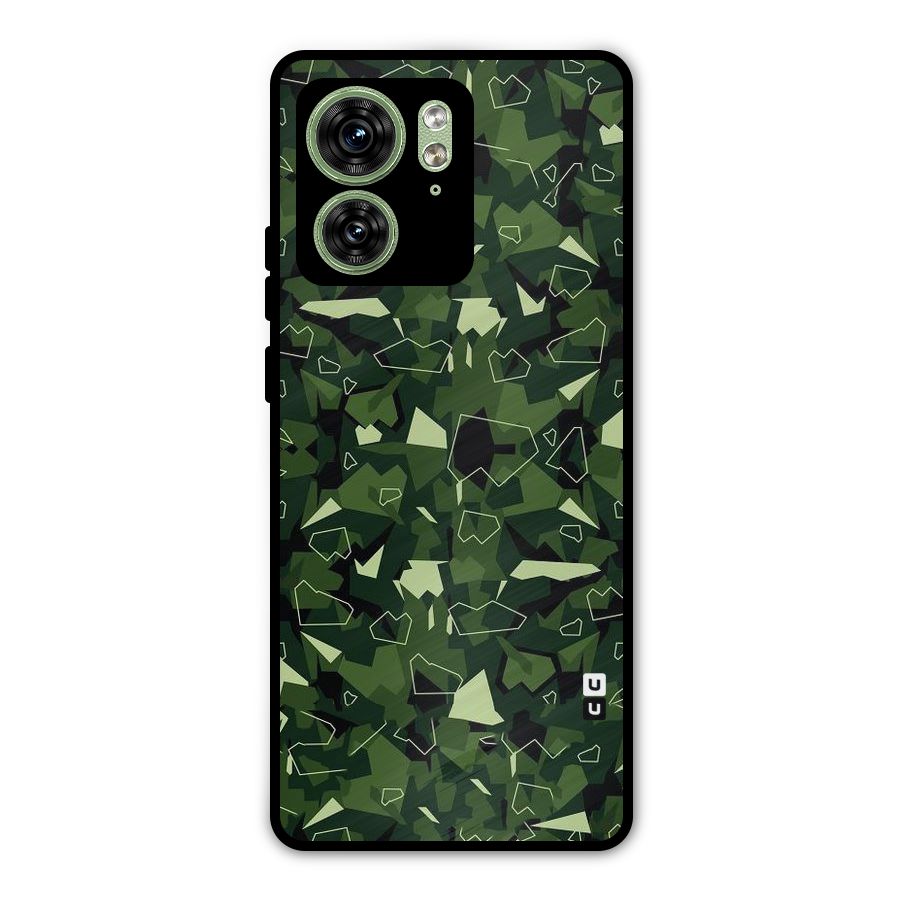 Army Shape Design Metal Back Case for Motorola Edge 40 5G