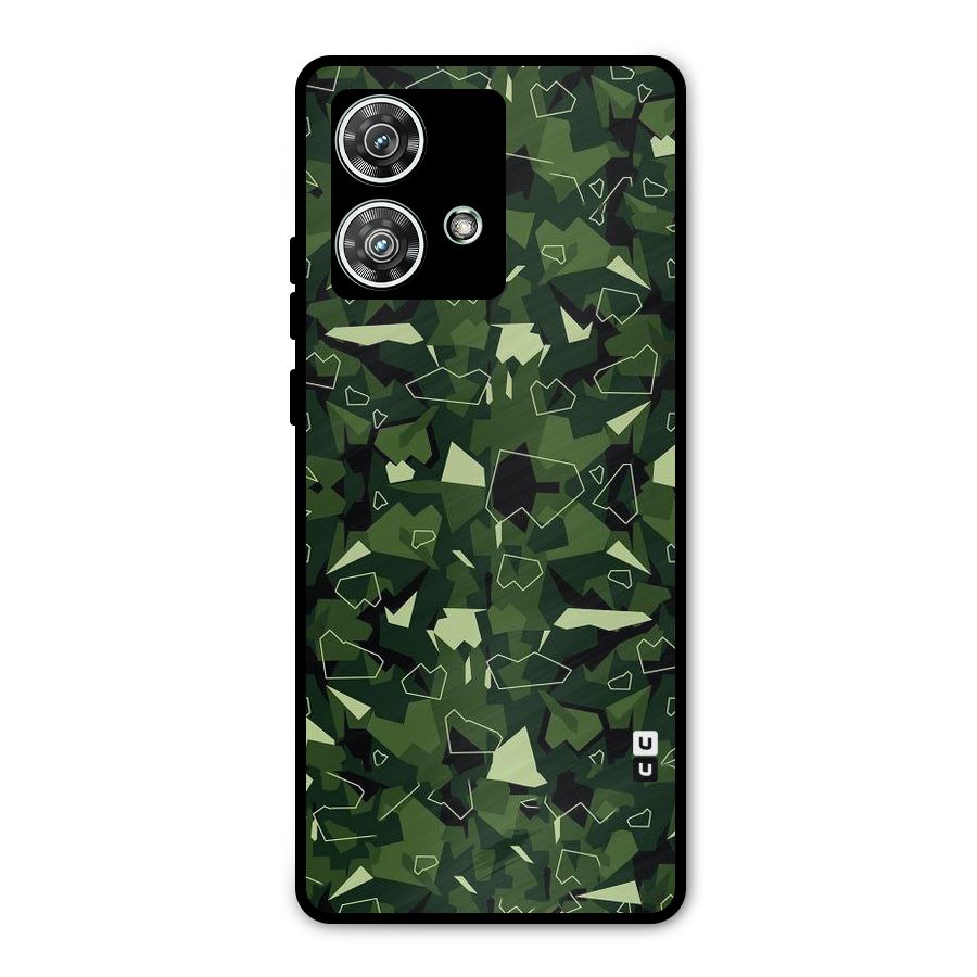 Army Shape Design Metal Back Case for Motorola Edge 40 Neo
