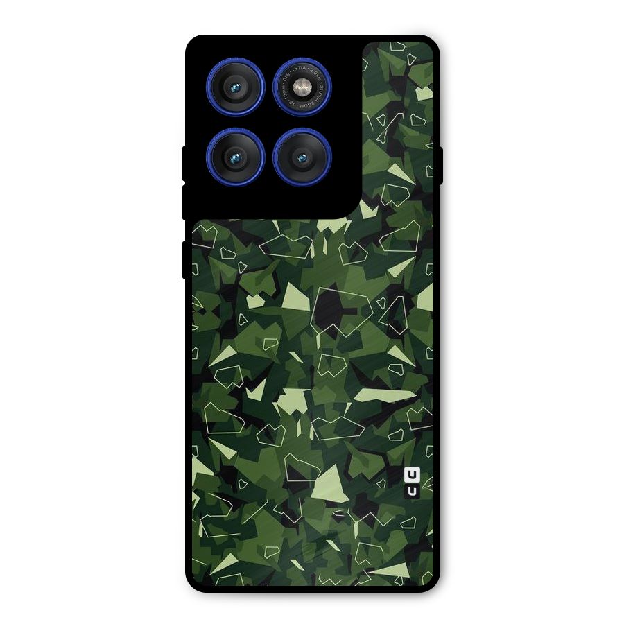Army Shape Design Metal Back Case for Motorola Edge 60 Pro