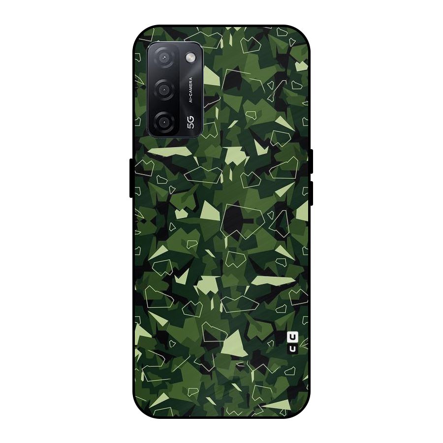 Army Shape Design Metal Back Case for Oppo A53s 5G