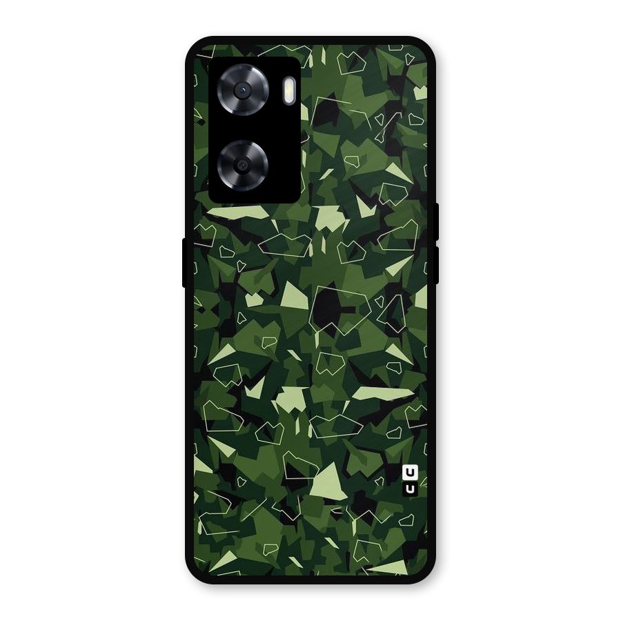 Army Shape Design Metal Back Case for Oppo A57 2022