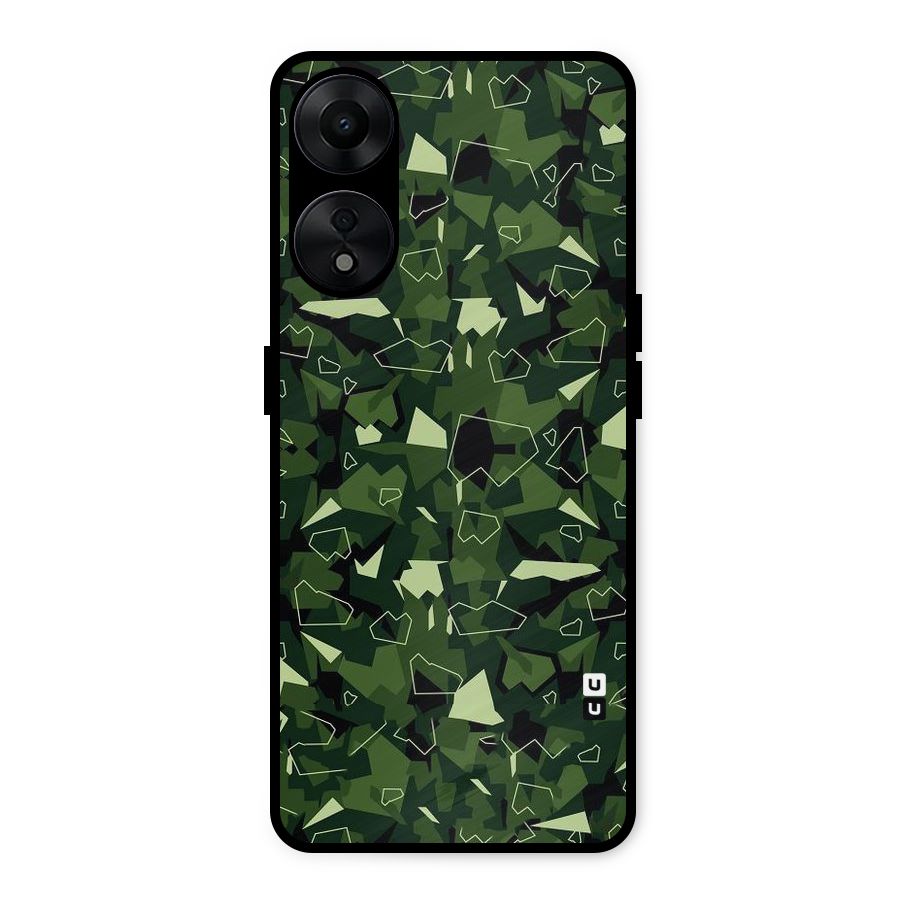 Army Shape Design Metal Back Case for Oppo A78 5G