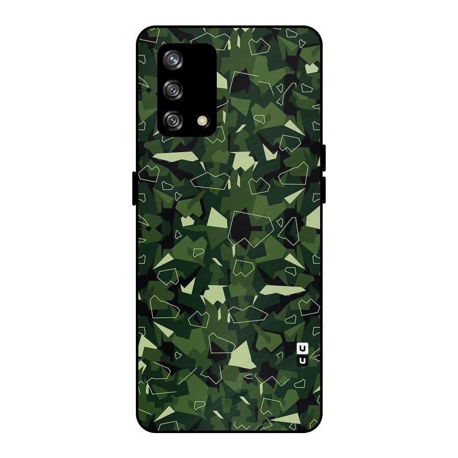 Army Shape Design Metal Back Case for Oppo F19