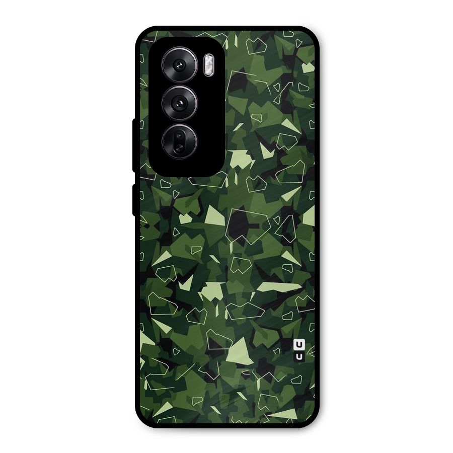Army Shape Design Metal Back Case for Oppo Reno12