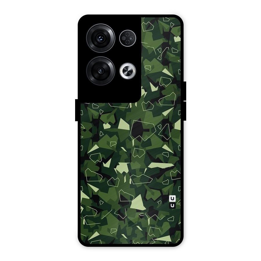 Army Shape Design Metal Back Case for Oppo Reno8 Pro 5G