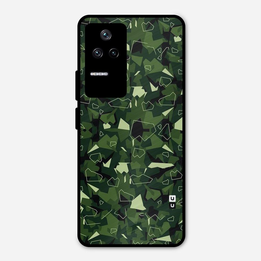 Army Shape Design Metal Back Case for Poco F4 5G