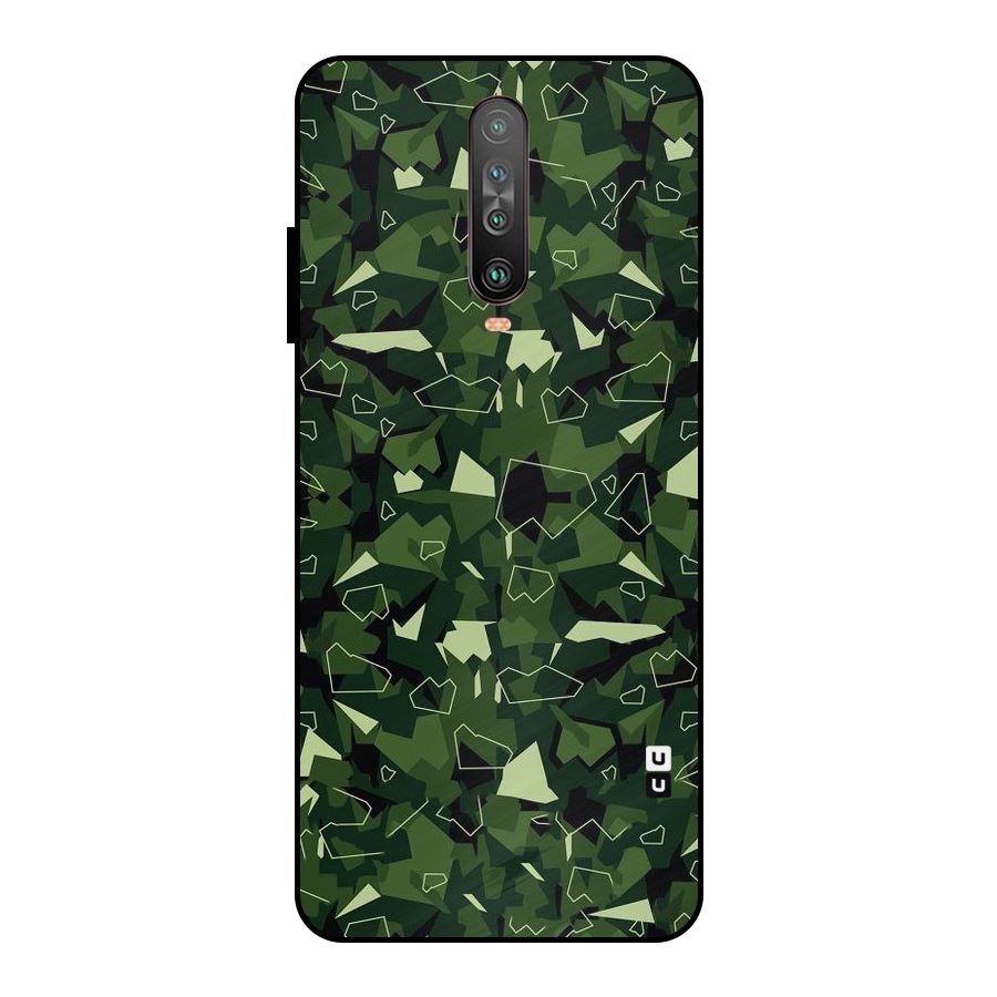 Army Shape Design Metal Back Case for Poco X2