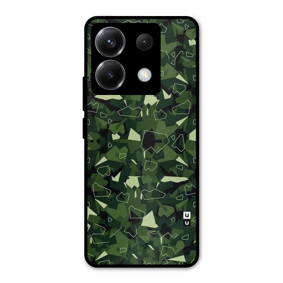 Army Shape Design Metal Back Case for Poco X6