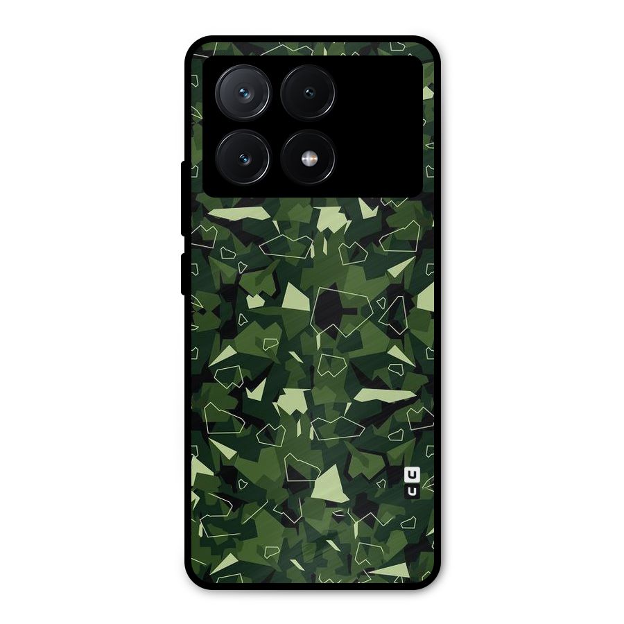 Army Shape Design Metal Back Case for Poco X6 Pro