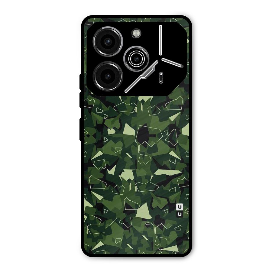 Army Shape Design Metal Back Case for Tecno Pova 6 Pro
