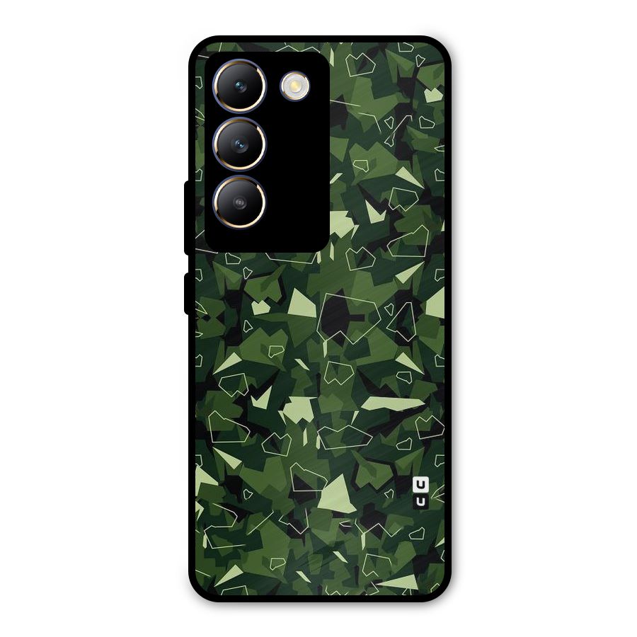 Army Shape Design Metal Back Case for Vivo T3 5G
