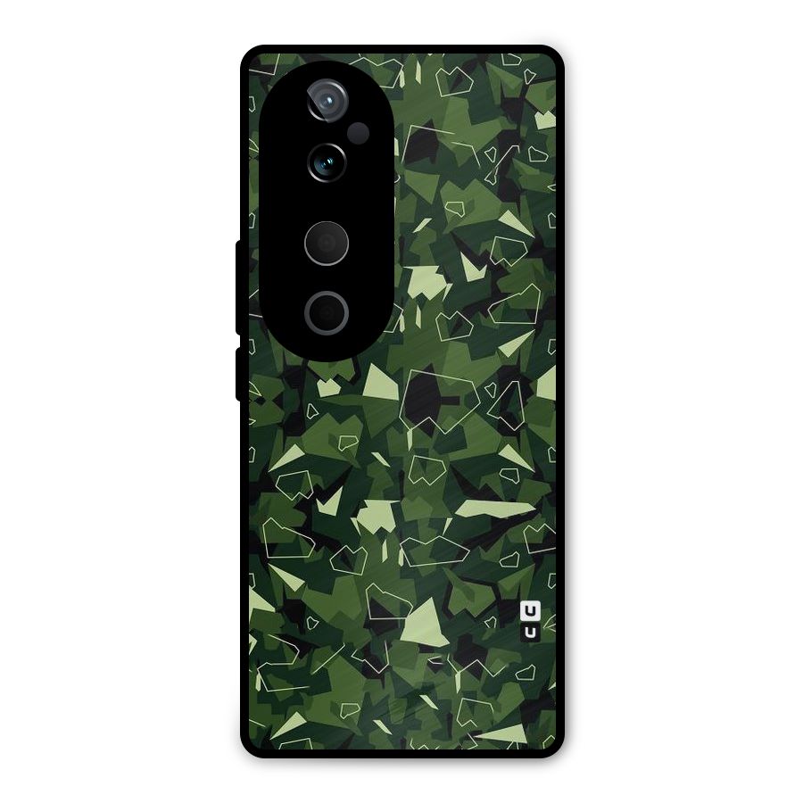 Army Shape Design Metal Back Case for Vivo T3 Ultra