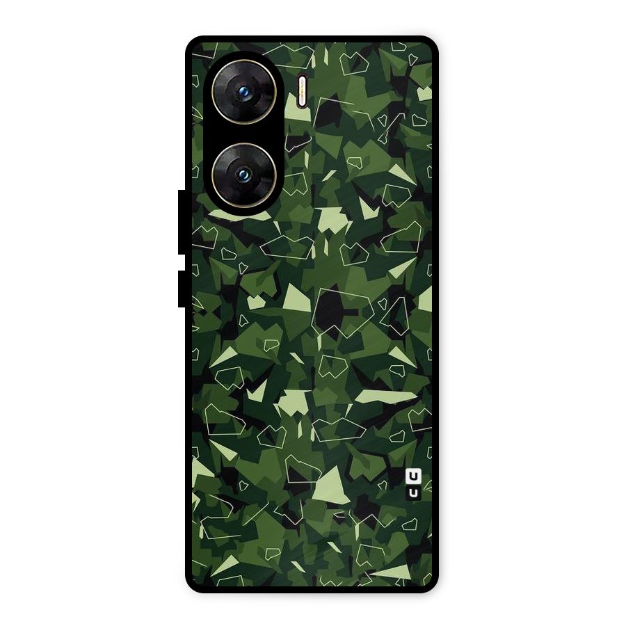 Army Shape Design Metal Back Case for Vivo V29e