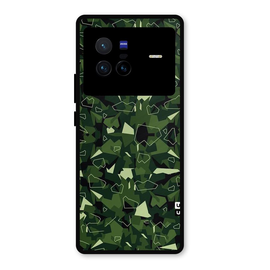 Army Shape Design Metal Back Case for Vivo X80