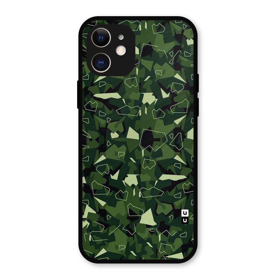 Army Shape Design Metal Back Case for iPhone 12