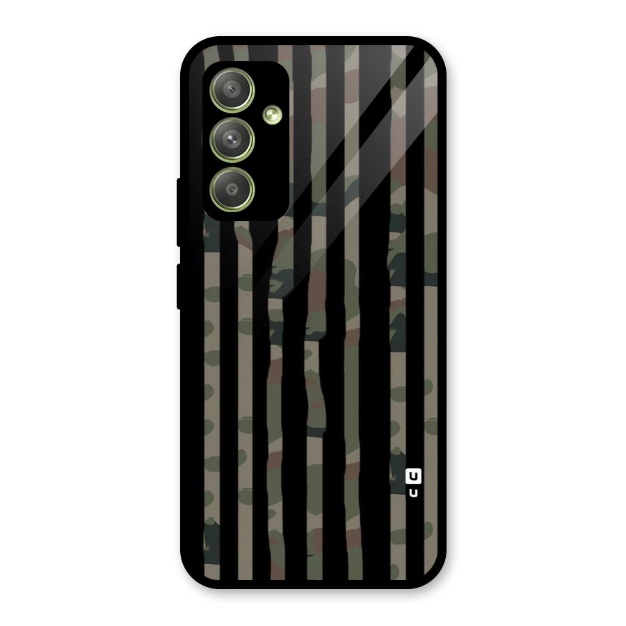 Army Stripes Glass Back Case for Galaxy A54
