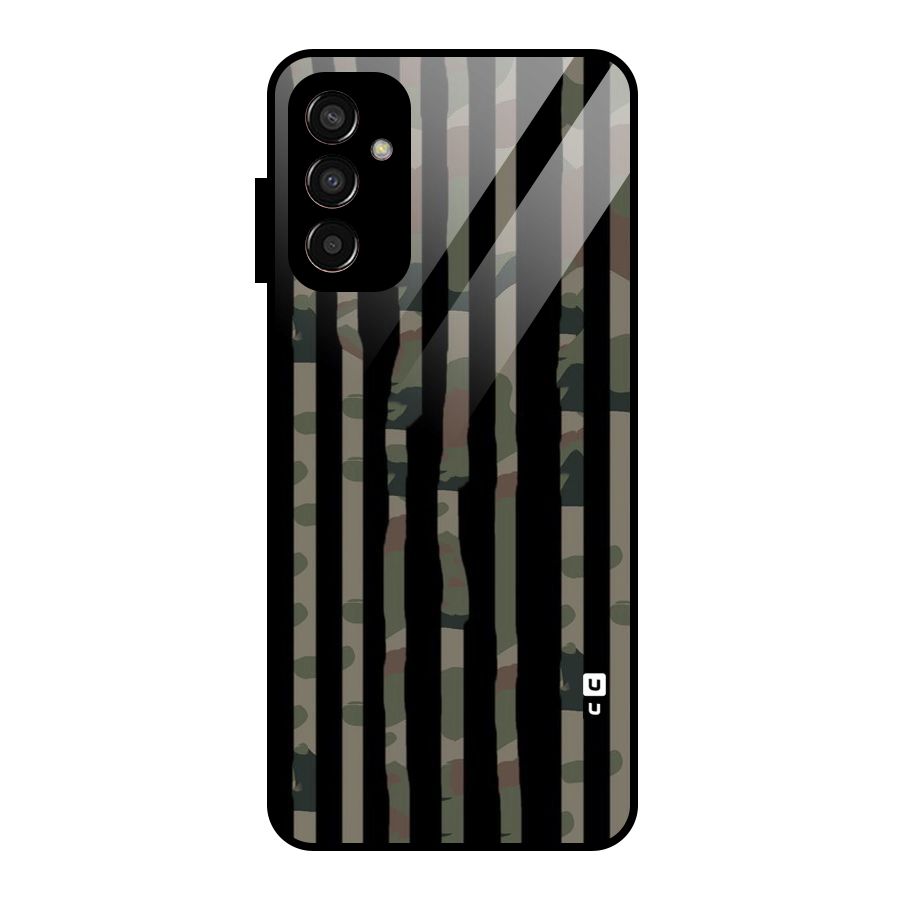 Army Stripes Glass Back Case for Galaxy F13