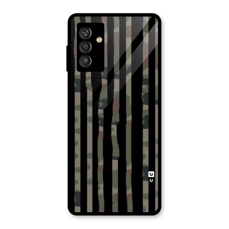 Army Stripes Glass Back Case for Galaxy M13