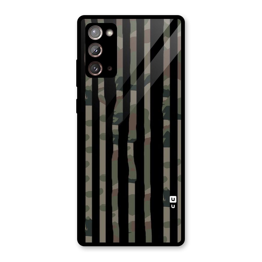 Army Stripes Glass Back Case for Galaxy Note 20