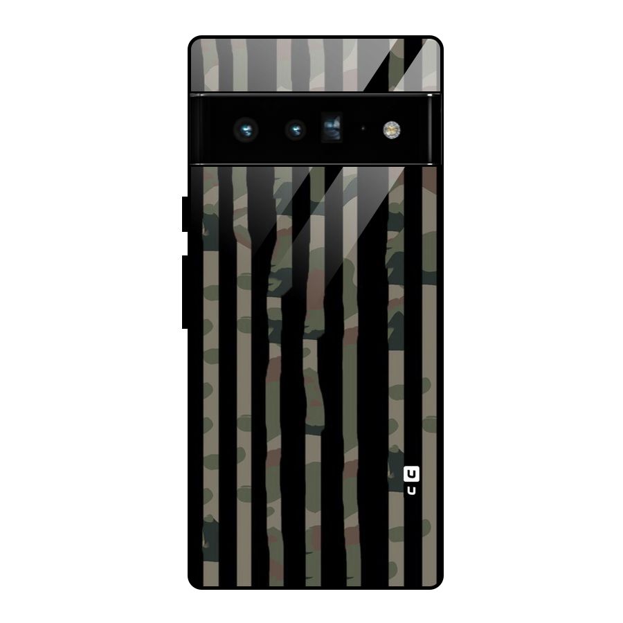 Army Stripes Glass Back Case for Google Pixel 6 Pro