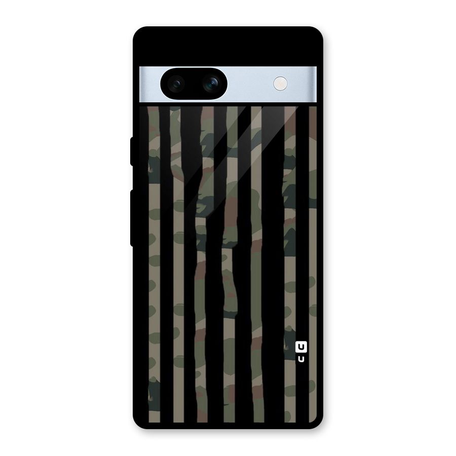 Army Stripes Glass Back Case for Google Pixel 7a