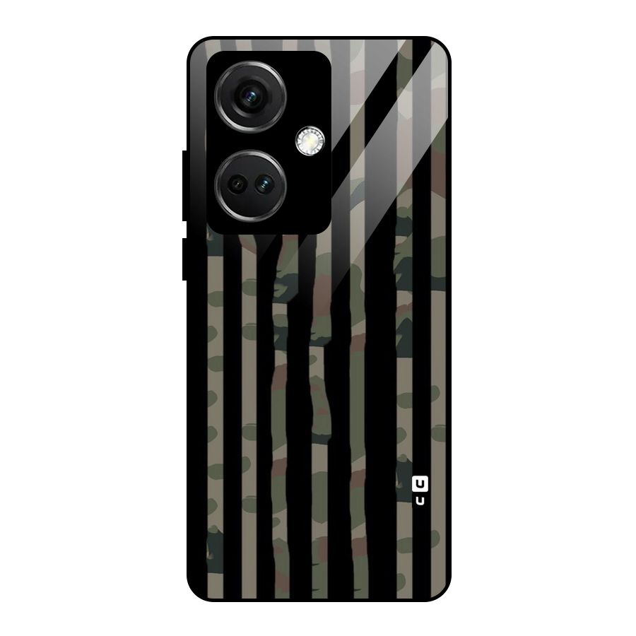 Army Stripes Glass Back Case for OnePlus Nord CE 3 5G