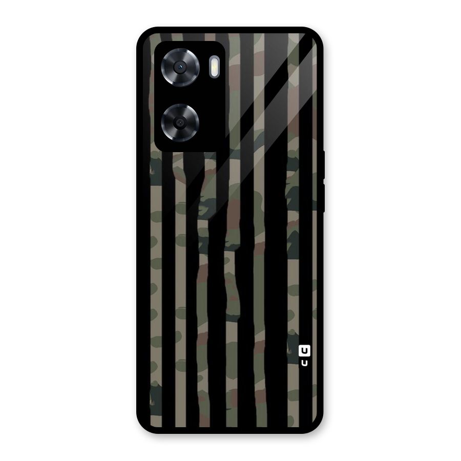 Army Stripes Glass Back Case for OnePlus Nord N20 SE