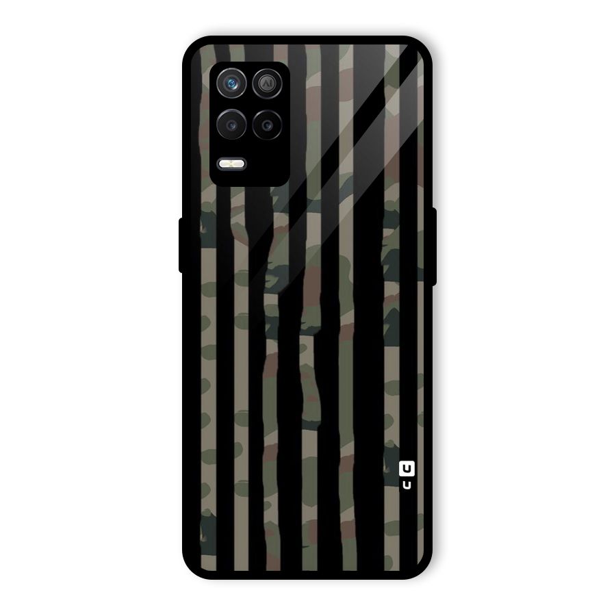 Army Stripes Glass Back Case for Realme 8s 5G