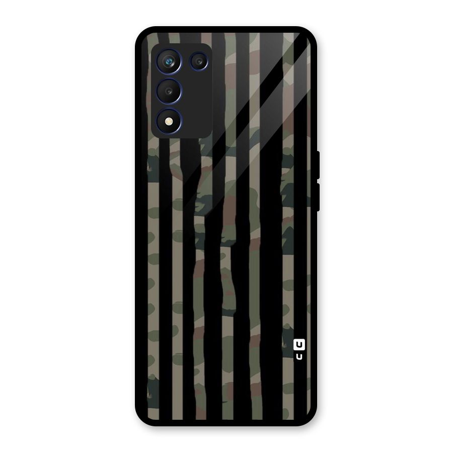 Army Stripes Glass Back Case for Realme 9 5G Speed