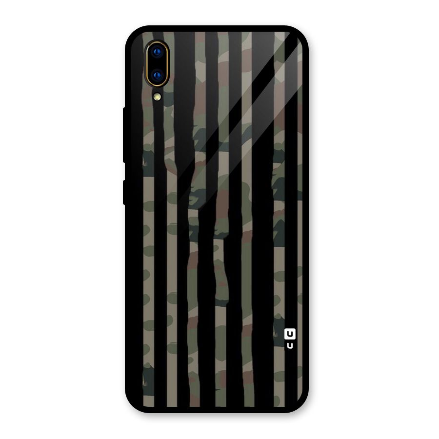Army Stripes Glass Back Case for Vivo V11 Pro