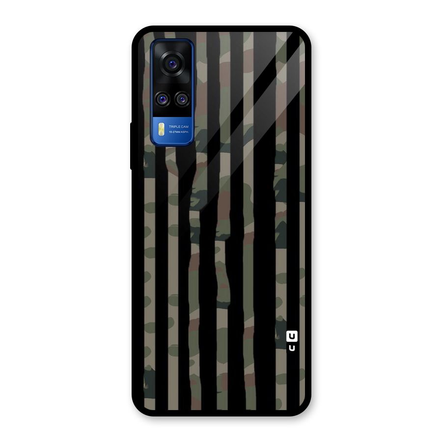 Army Stripes Glass Back Case for Vivo Y31