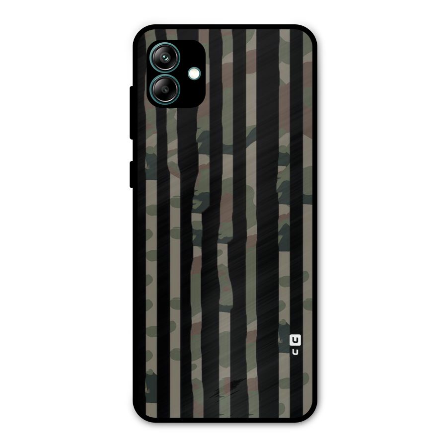 Army Stripes Metal Back Case for Galaxy A04