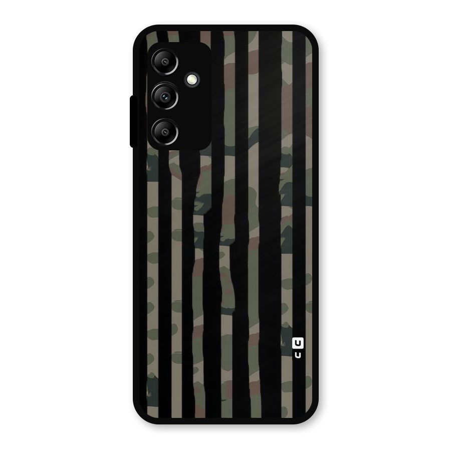 Army Stripes Metal Back Case for Galaxy A14 5G