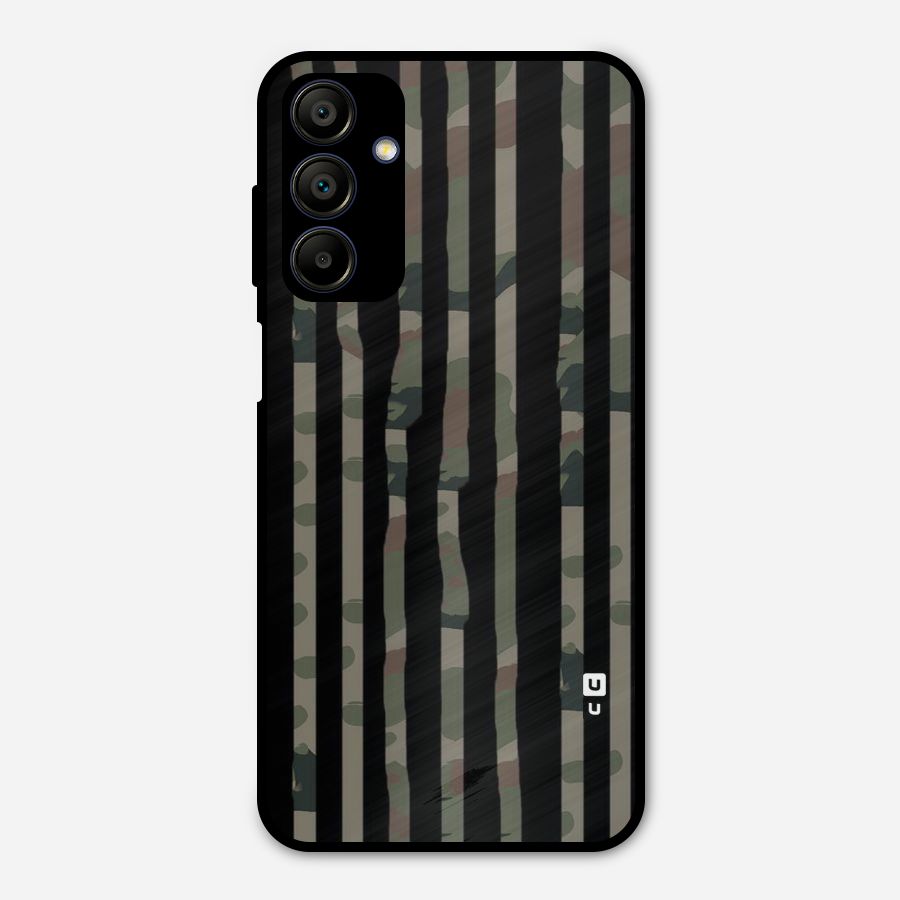 Army Stripes Metal Back Case for Galaxy A15 5G