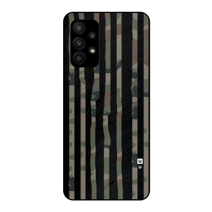 Army Stripes Metal Back Case for Galaxy A23