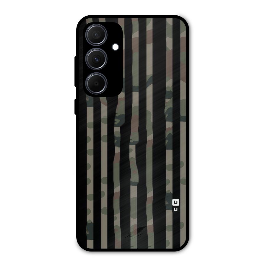Army Stripes Metal Back Case for Galaxy A35
