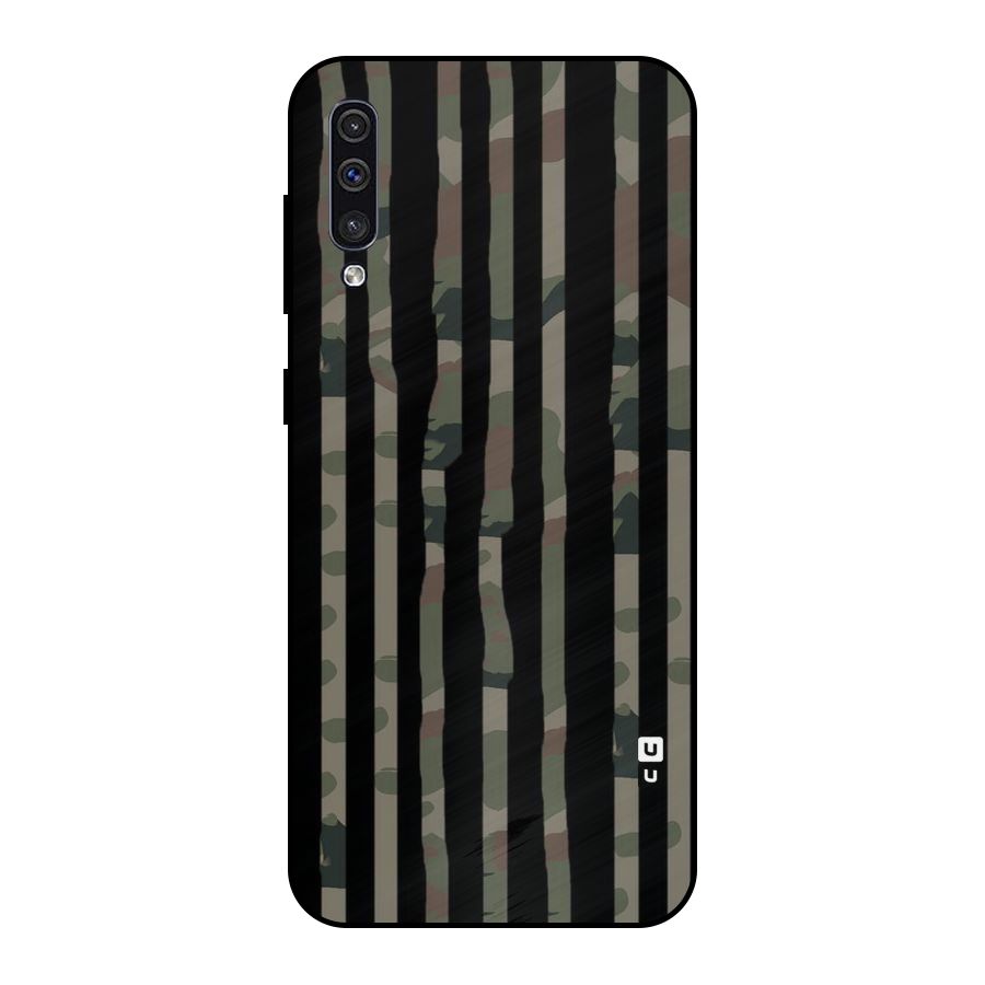 Army Stripes Metal Back Case for Galaxy A50s