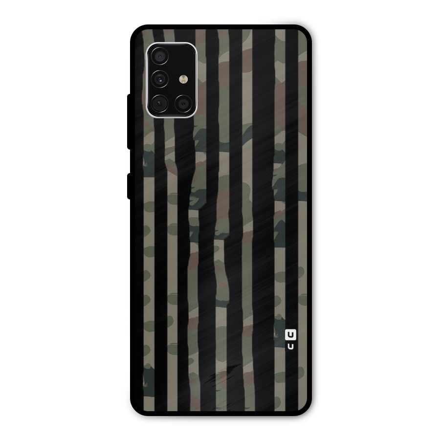 Army Stripes Metal Back Case for Galaxy A51