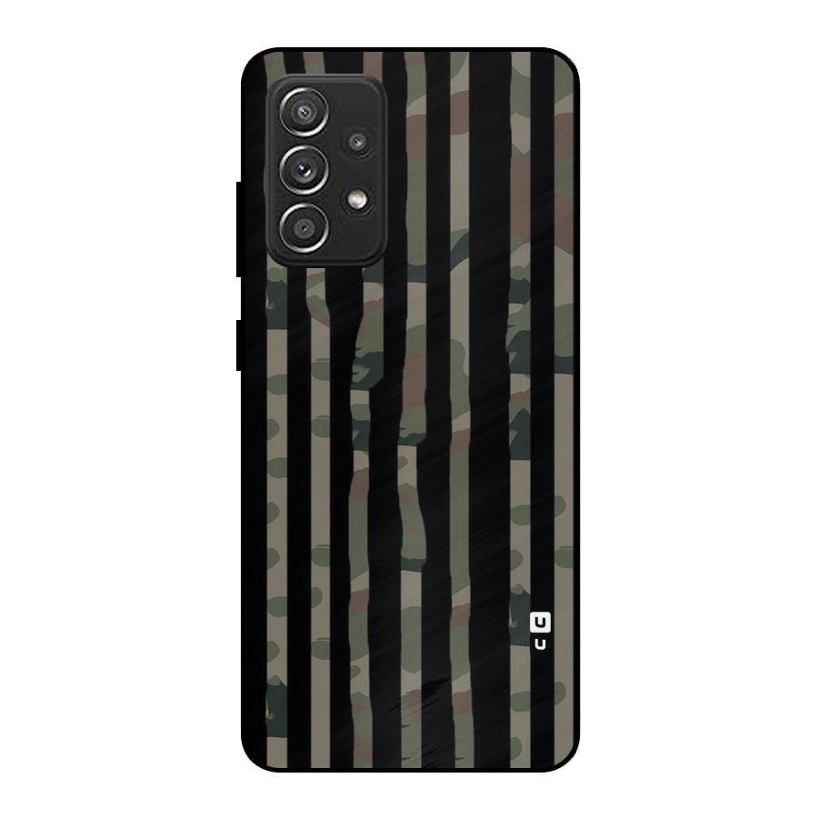 Army Stripes Metal Back Case for Galaxy A52s 5G