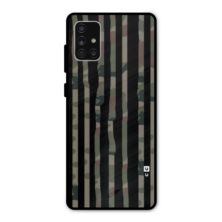 Army Stripes Metal Back Case for Galaxy A71