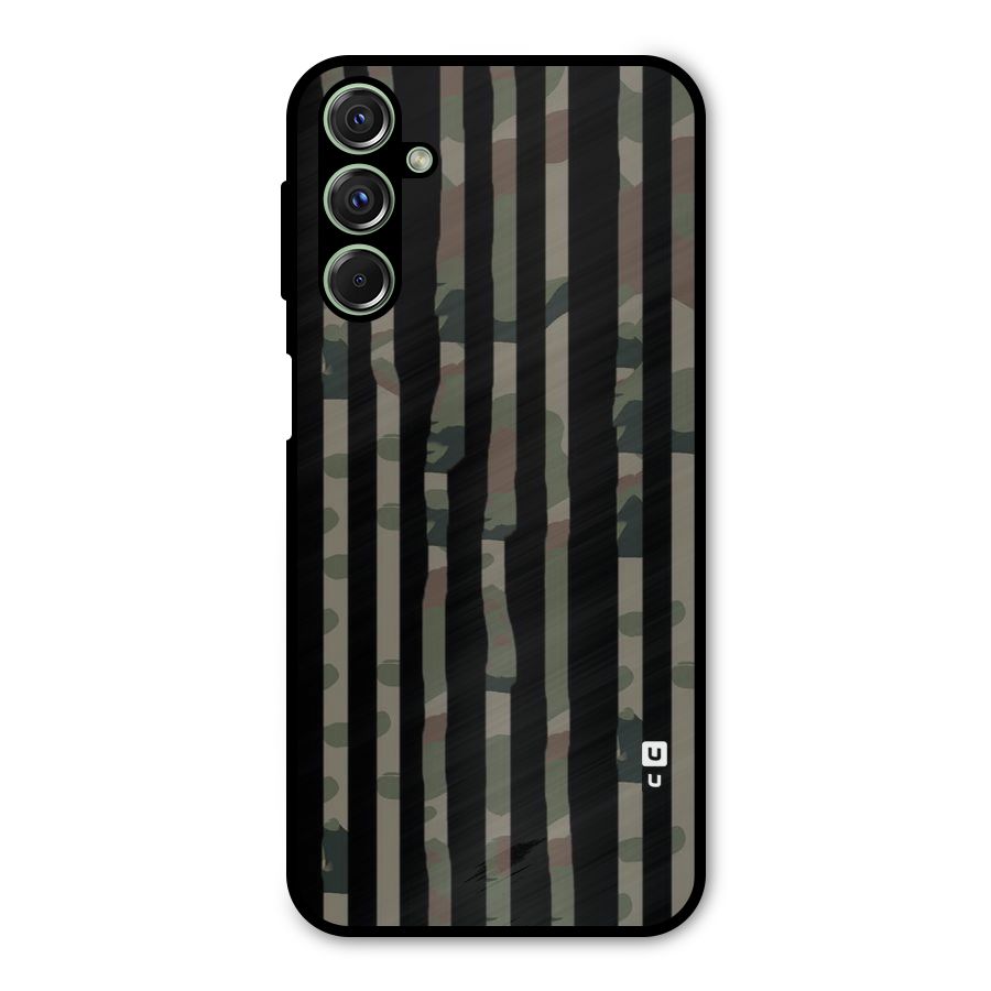 Army Stripes Metal Back Case for Galaxy F34