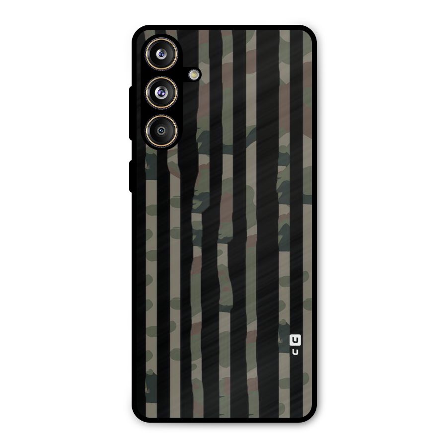 Army Stripes Metal Back Case for Galaxy F55