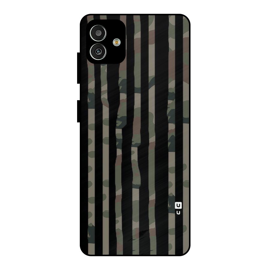Army Stripes Metal Back Case for Galaxy M13 5G