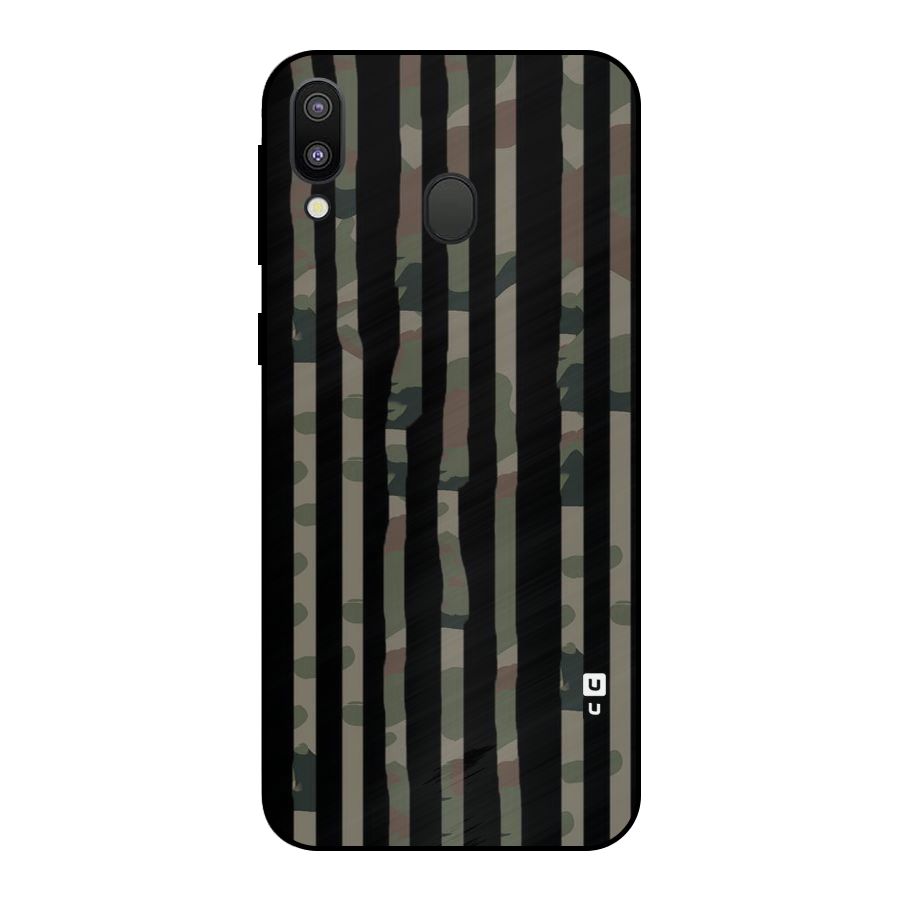 Army Stripes Metal Back Case for Galaxy M20